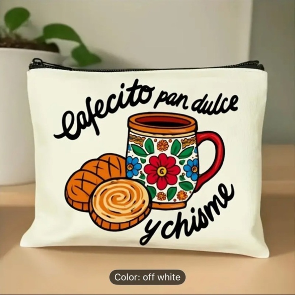 New Mexican Coffee Print Cosmetic Bag